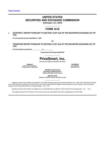 Thumbnail PriceSmart
 10-Q Quarterly Report FY 