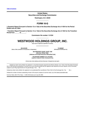 Thumbnail Westwood Holdings Group 10-Q Quarterly Report FY 