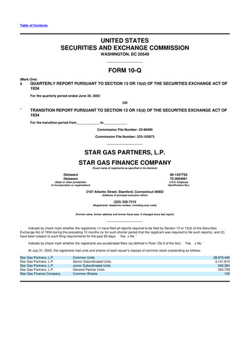 Thumbnail Star Group 10-Q Quarterly Report FY 