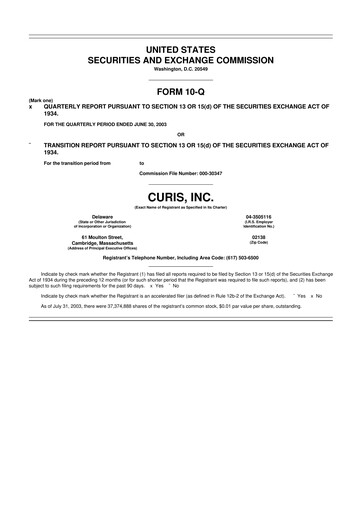 Thumbnail Curis 10-Q Quarterly Report FY 