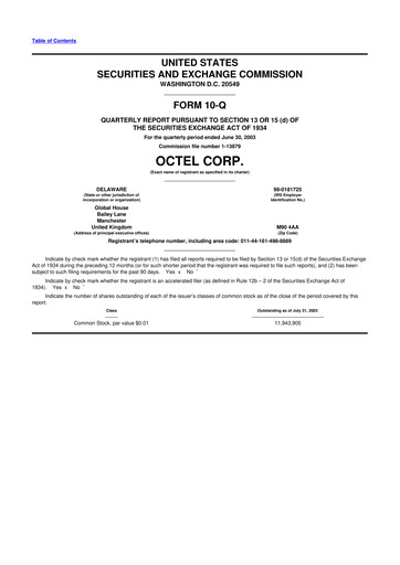 Thumbnail Innospec 10-Q Quarterly Report FY 