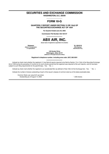 Thumbnail Air Transport Services Group 10-Q Quarterly Report FY 