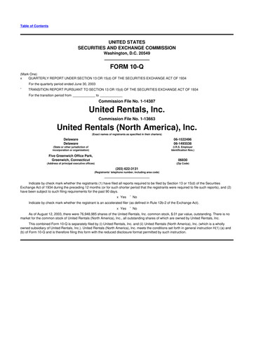 Vorschaubild United Rentals
 10-Q Quartalsbericht  