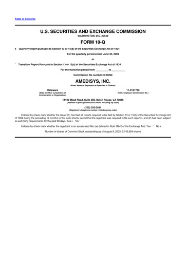 Thumbnail Amedisys 10-Q Quarterly Report FY 