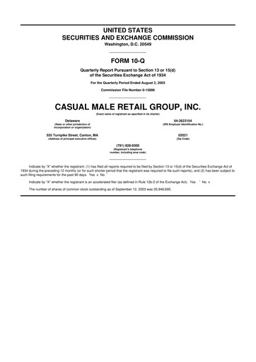 Vorschaubild Destination XL 10-Q Quartalsbericht  