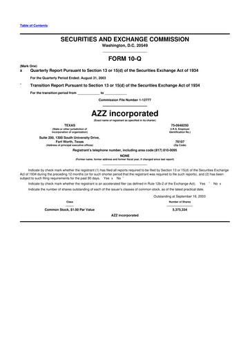 Thumbnail AZZ 10-Q Quarterly Report FY 