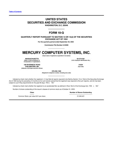 Thumbnail Mercury Systems 10-Q Quarterly Report FY 
