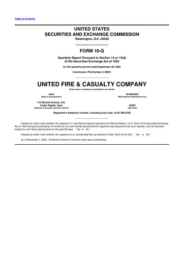 Vorschaubild United Fire Group 10-Q Quartalsbericht  