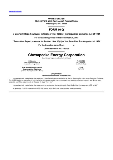 Miniature Expand Energy 10-Q Rapport trimestriel  