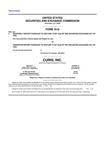 Thumbnail Curis 10-Q Quarterly Report FY 