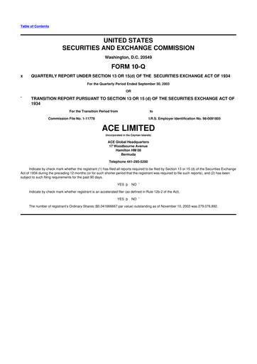 Vorschaubild Chubb 10-Q Quartalsbericht  