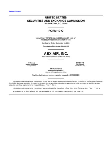 Thumbnail Air Transport Services Group 10-Q Quarterly Report FY 