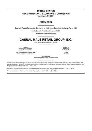 Vorschaubild Destination XL 10-Q Quartalsbericht  