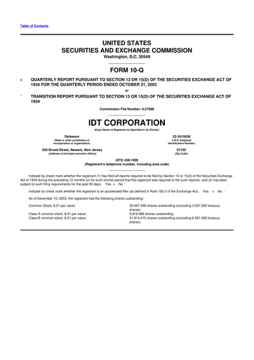 Thumbnail IDT Corporation
 10-Q Quarterly Report FY 