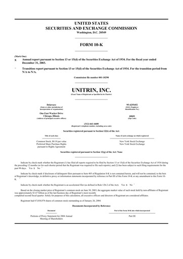 Vorschaubild Kemper 10-K Jahresbericht 