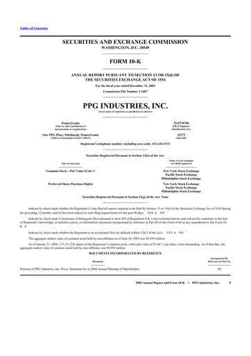 Thumbnail PPG Industries
 10-K Annual Report 