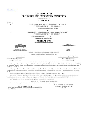 Thumbnail Elevance Health 10-K Annual Report 