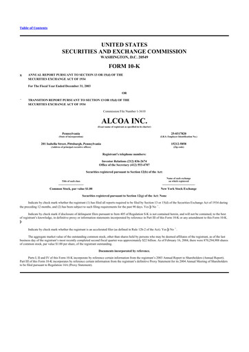 Thumbnail Howmet Aerospace
 10-K Annual Report 