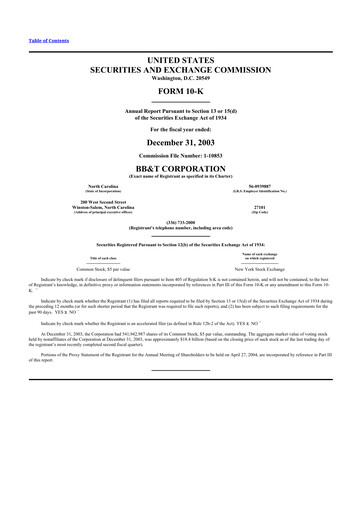 Miniature Truist Financial Corporation 10-K Rapport annuel 