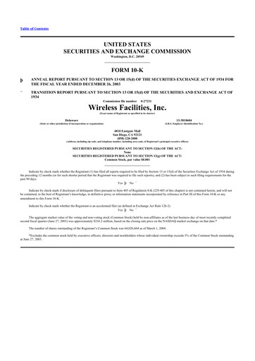 Thumbnail Kratos Defense & Security Solutions 10-K Annual Report 