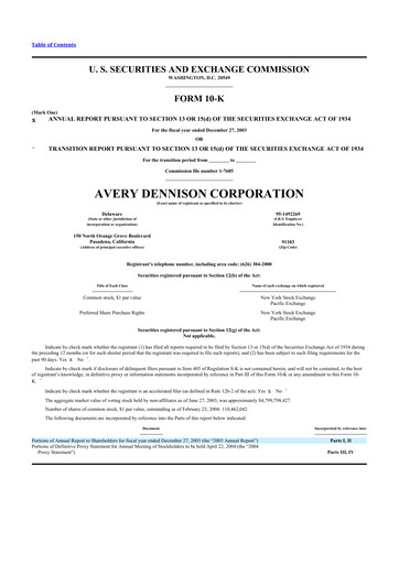 Thumbnail Avery Dennison
 10-K Annual Report 