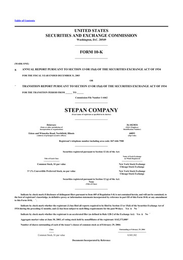 Thumbnail Stepan Company
 10-K Annual Report 