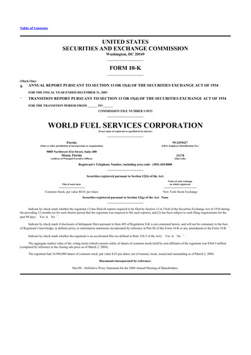 Thumbnail World Kinect 10-K Annual Report 