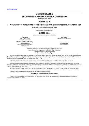 Thumbnail XOMA Royalty 10-K Annual Report 