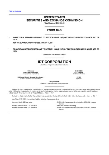 Thumbnail IDT Corporation
 10-Q Quarterly Report FY 