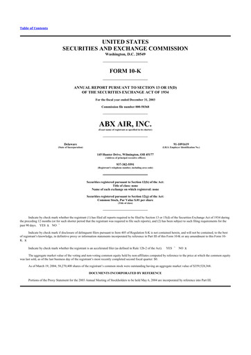 Thumbnail Air Transport Services Group 10-K Annual Report 