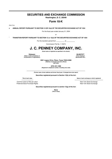 Thumbnail JCPenney 10-K Annual Report 