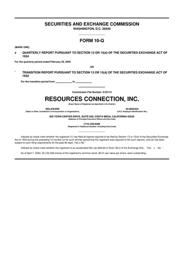 Thumbnail RGP (Resources Connection) 10-Q Quarterly Report FY 