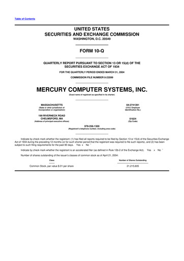 Thumbnail Mercury Systems 10-Q Quarterly Report FY 