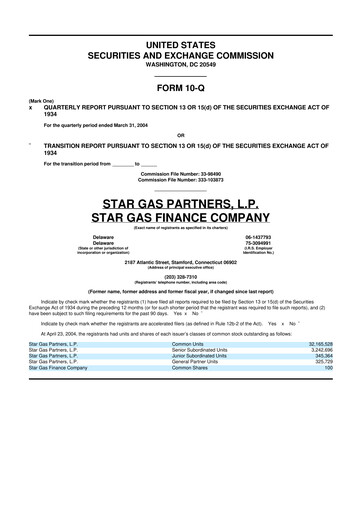 Thumbnail Star Group 10-Q Quarterly Report FY 