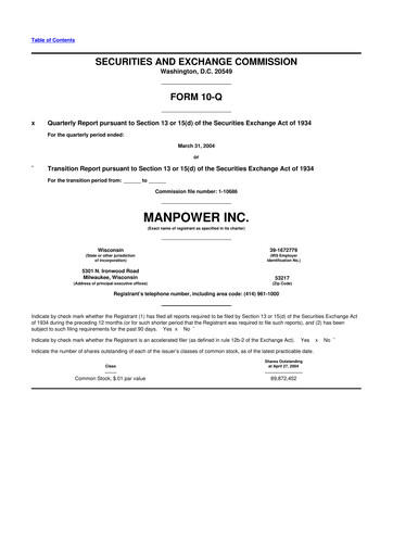 Thumbnail ManpowerGroup 10-Q Quarterly Report FY 