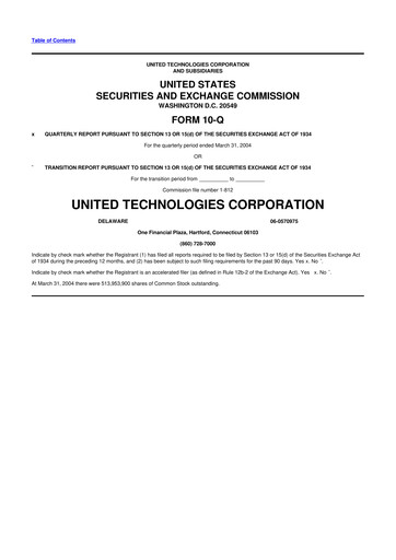 Thumbnail RTX 10-Q Quarterly Report FY 
