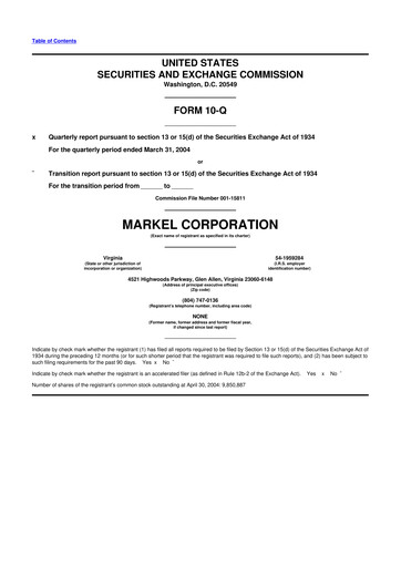 Thumbnail Markel Group 10-Q Quarterly Report FY 