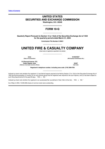 Vorschaubild United Fire Group 10-Q Quartalsbericht  