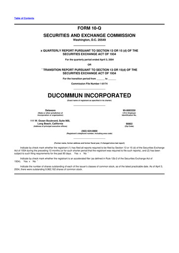 Thumbnail Ducommun 10-Q Quarterly Report FY 