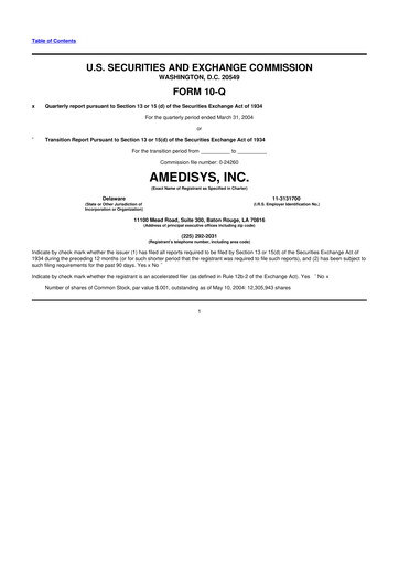 Thumbnail Amedisys 10-Q Quarterly Report FY 