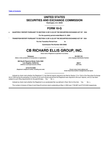 Miniature CBRE Group
 10-Q Rapport trimestriel  