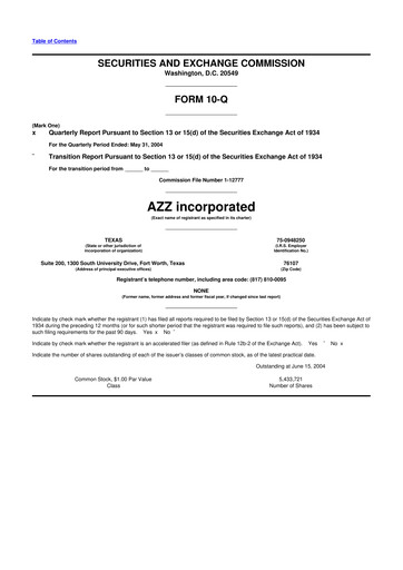 Thumbnail AZZ 10-Q Quarterly Report FY 