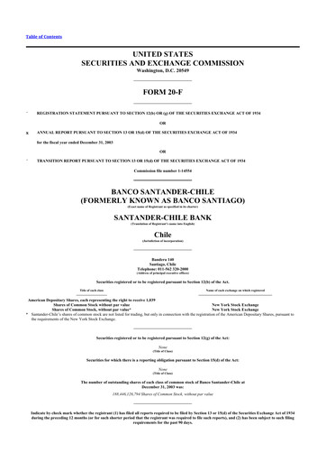 Thumbnail Banco Santander-Chile 20-F Annual Report 