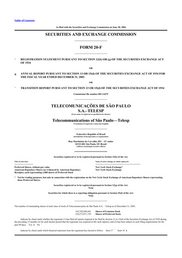 Thumbnail Telefonica Brasil 20-F Annual Report 