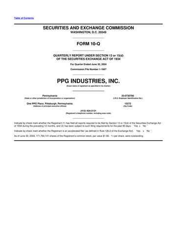 Thumbnail PPG Industries
 10-Q Quarterly Report FY 