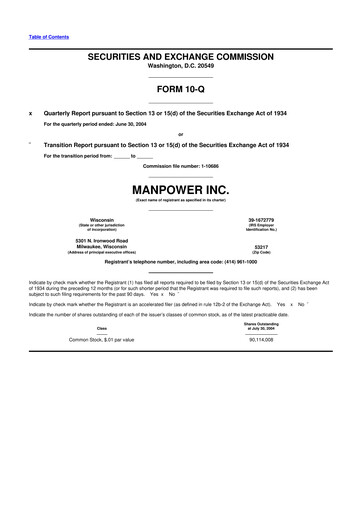 Thumbnail ManpowerGroup 10-Q Quarterly Report FY 
