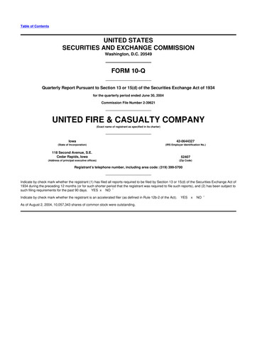 Vorschaubild United Fire Group 10-Q Quartalsbericht  