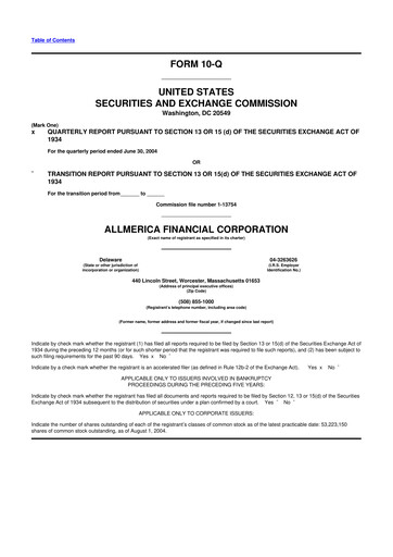 Thumbnail Hanover Insurance Group 10-Q Quarterly Report FY 