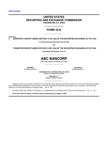 Thumbnail Ameris Bancorp
 10-Q Quarterly Report FY 