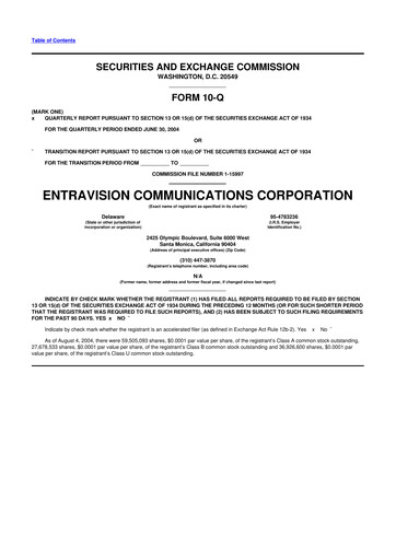 Thumbnail Entravision Communications
 10-Q Quarterly Report FY 